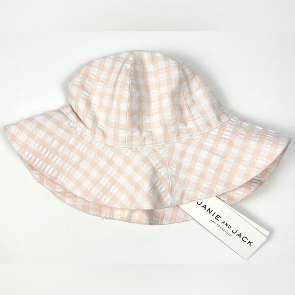 NWT Janie and Jack Baby/Girls Two Bucket Hats White & Pink- 3-6 month - Picture 2 of 13